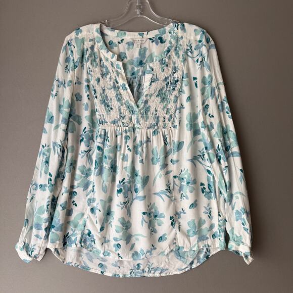 Lucky Brand Tops - Lucky Brand Floral Print Blouse Top Size M